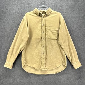Turnbury Shirt Men's Medium Tan Button Down Flannel Elbow Patches Shacket pocket
